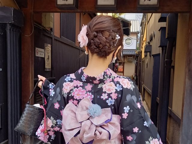 祇園にて♪_京都祇園 着物レンタル 花都
