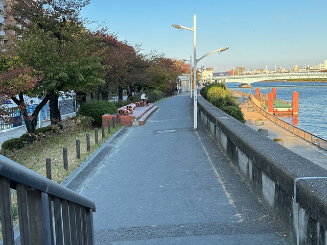 まっすぐな歩道橋_すみだリバーウォーク