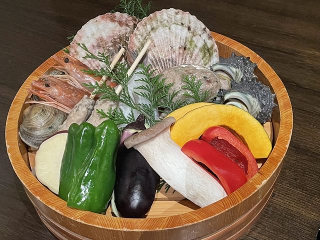 海鮮炭火焼きの具材_千倉館