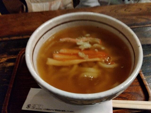 カニのっぺいうどん。あんかけ風味ですね。_但馬生蕎麦 ますや