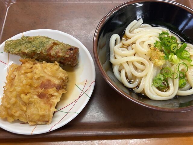 ちくわと高野豆腐の天ぷらと、ぶっかけ冷や_上原屋 本店