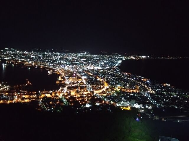 運転手さんもこんなに綺麗に見えるのは珍しいと言った夜景_函館タクシー株式会社