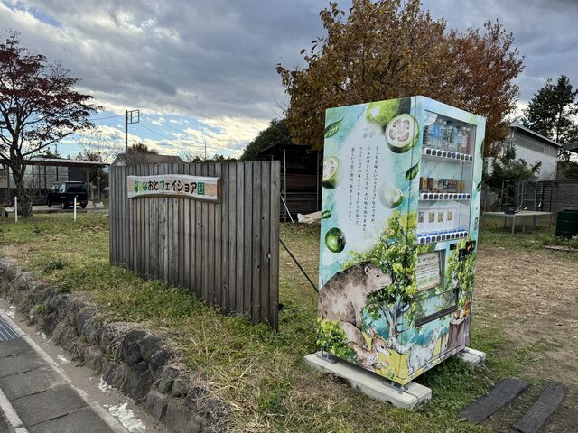 自販機では飲み物の他にフェイジョアの果実とフェイジョアのジャムを買うことができます_なおとフェイジョア園