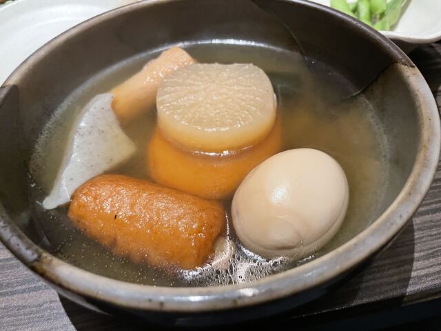 おでんもできてるものを、温めて出してるレベルでこの値段は高杉。_個室居酒屋 DENDEN でんでん 札幌駅前店