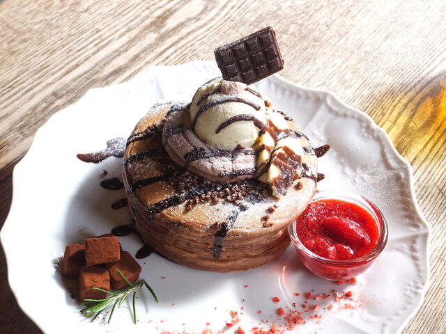 チョコレートパンケーキ_カフェ 坂の下