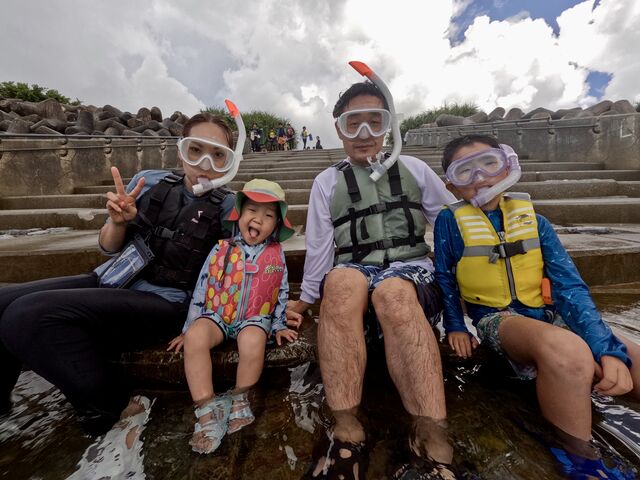 こんな感じで集合写真撮っていただき、大満足!_マリンショップリル