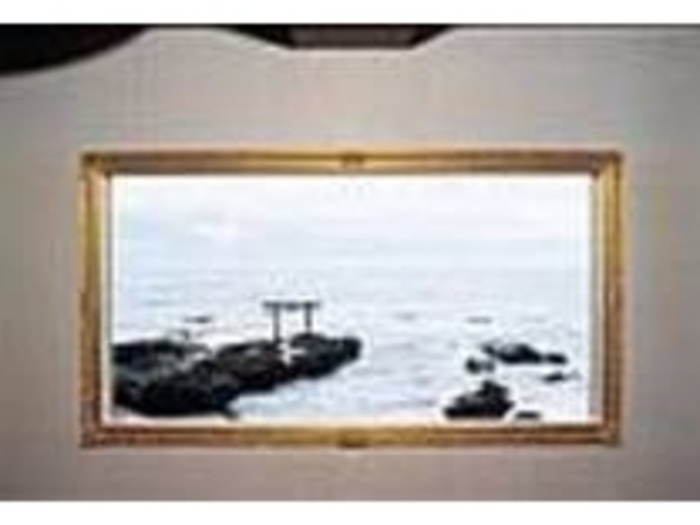 大洗の海景が素晴らしい、これが風景窓画_大洗美術館