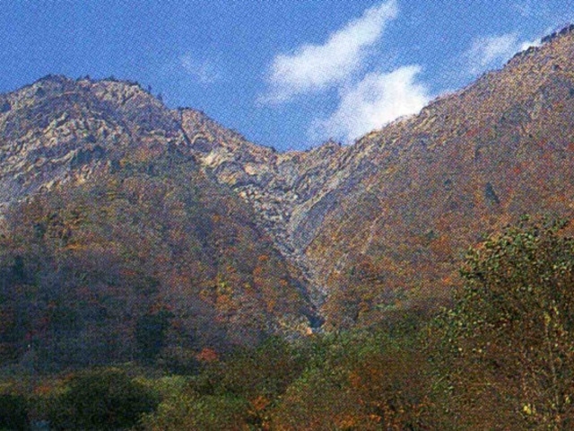 安倍峠・大谷崩周辺の紅葉の写真1