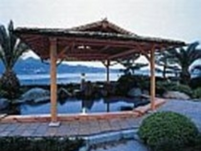 熊野灘を望む露天風呂「滝見の湯」_かつうら御苑