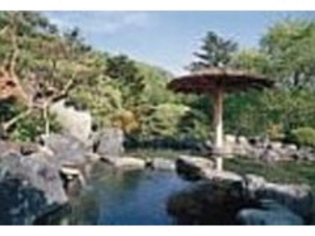 深緑美しい夏の露天風呂。赤谷湖からの涼風は気分爽快_豆腐懐石 猿ヶ京ホテル