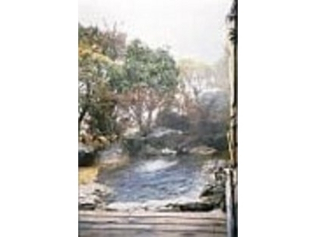 ダム湖を見下ろす露天風呂_宿房 翡翠之庄