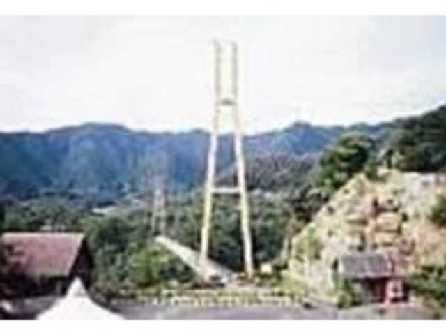中央に広がる小野湖にかかる大吊り橋が目印_すきむらんど