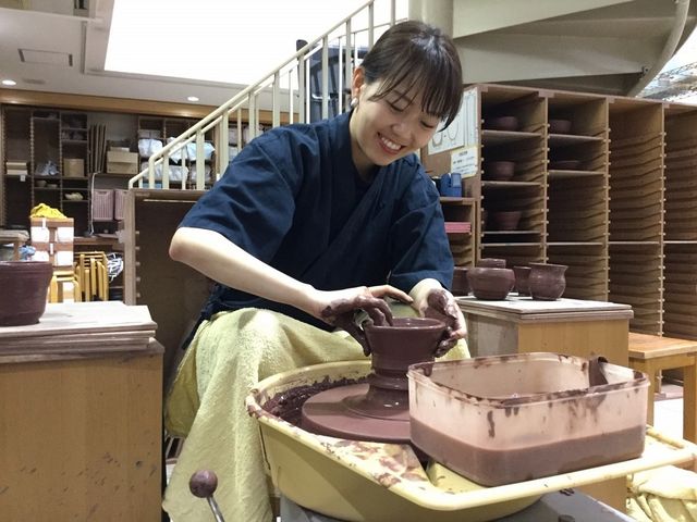 電動ろくろ♪_陶芸体験 八幡野窯
