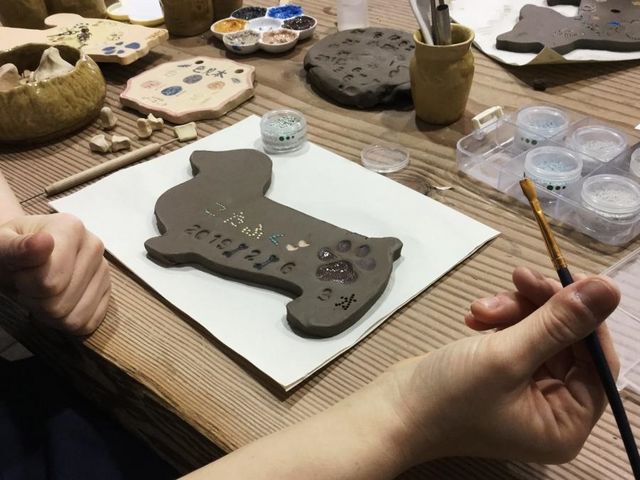 わんこプレート♪_陶芸体験 八幡野窯