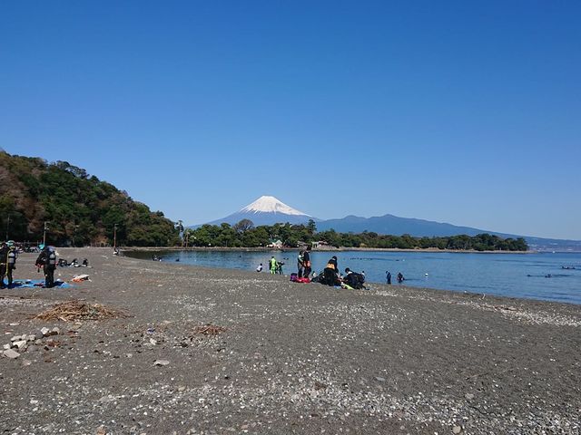 大瀬崎からの富士山_はごろもマリンサービス大瀬崎