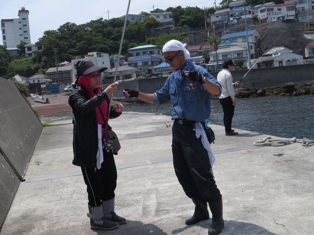 一生懸命習います。_NPO法人初めての釣り教室Ryon