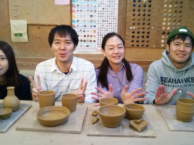 お友達との楽しい思い出に!カップルの記念日に!たくさんご利用いただいています!_尾山幸陶芸教室