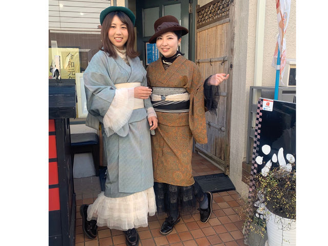 お洒落に着こなして、他とかぶらないコーディネートも沙羅におまかせ!全てレンタル可能です◎(靴のみ渋谷)_きものや沙羅