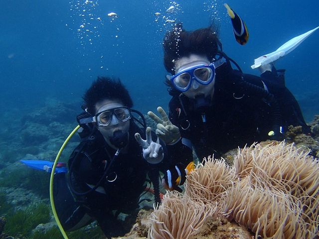 屋久島旅行の思い出にクマノミと記念写真を♪_aquastyle