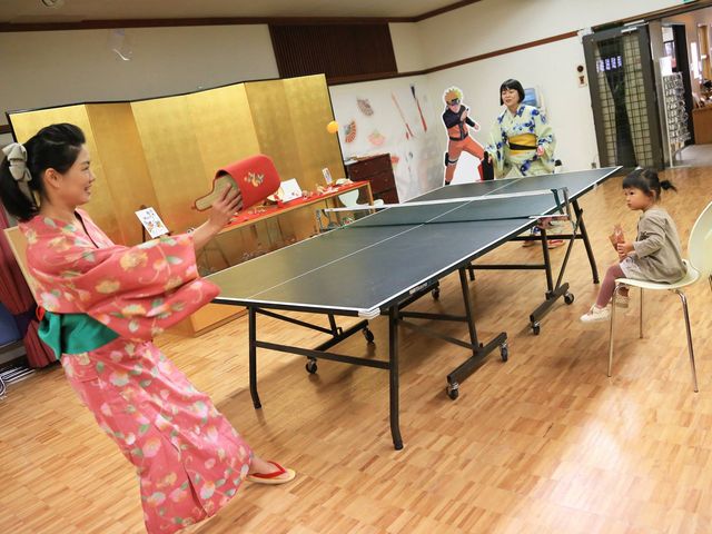 温泉スリッパ卓球_湯原温泉ミュージアム