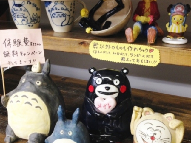 キャラクター作品も作れます_メイト陶芸教室 梅田