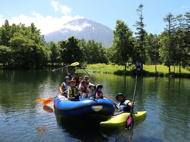 湧水の池から見える羊蹄山は絶景です。_YouteiOutdoor