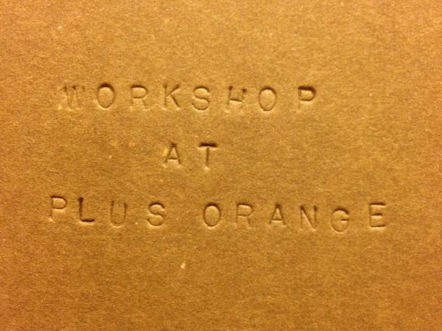 WORKSHOP AT PLUS ORANGE_plus Orange