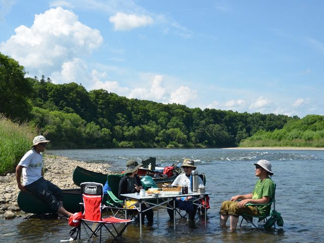 カフェ水の上。_river trip CAMEL