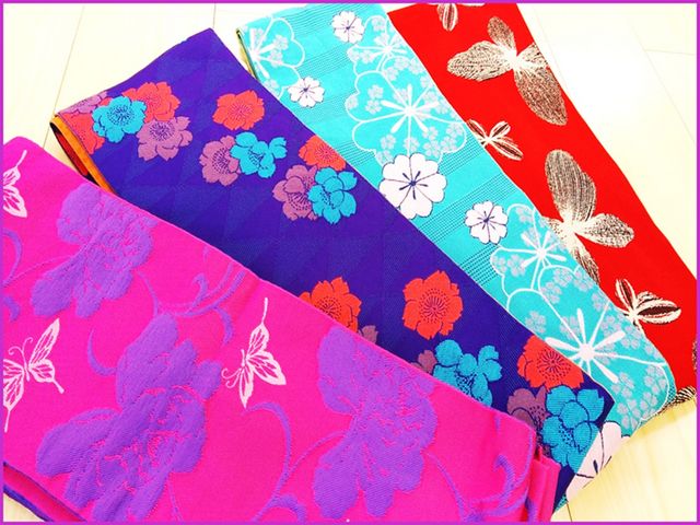帯も色々と取り揃えています。_日本舞踊体験sakura