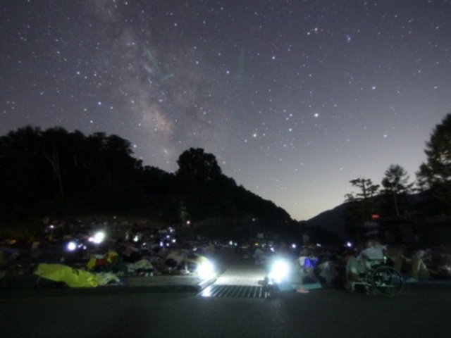 信州の星空_野熊の庄月川
