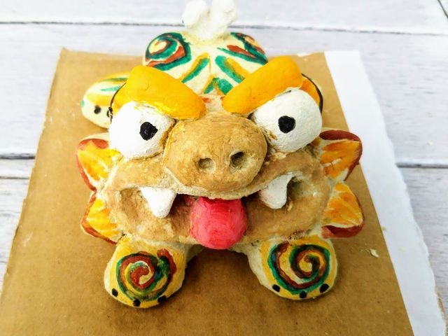 お客様の作品《しっくいシーサー体験》_ゆしゆし