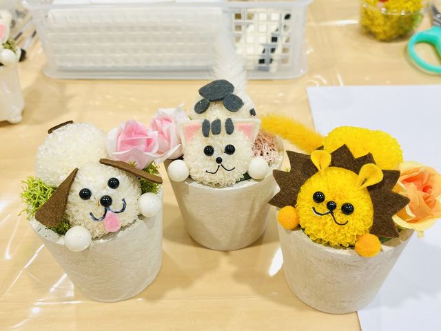 【アニマルフラワー】
遊び心あるかわいいアレンジメントも人気です☆_フランスカルチャーサロン ラベルヴィ