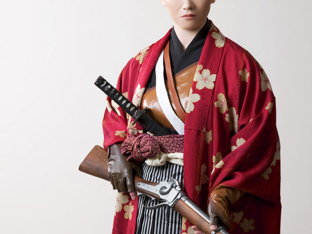 新島八重「八重の桜」ポスター風衣装_小林写真館