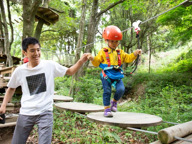 キッズコースはお子様専用!時には大人の手を借りて遊んで頂きます_フォレストアドベンチャー・吉野ヶ里
