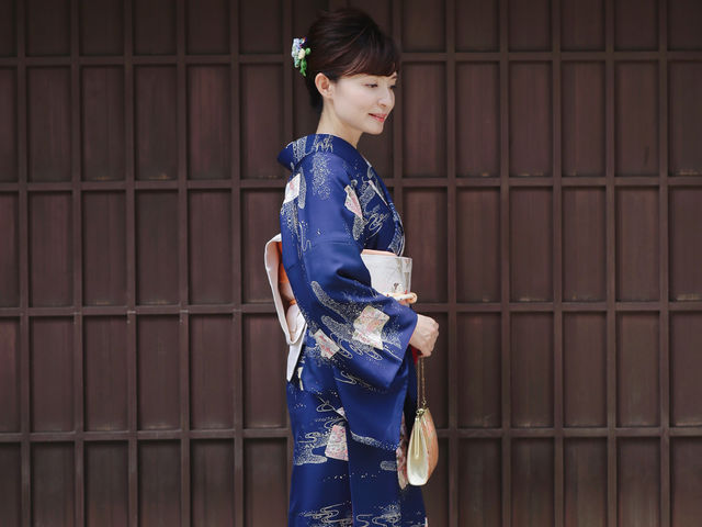 小紋+名古屋_彩織着物