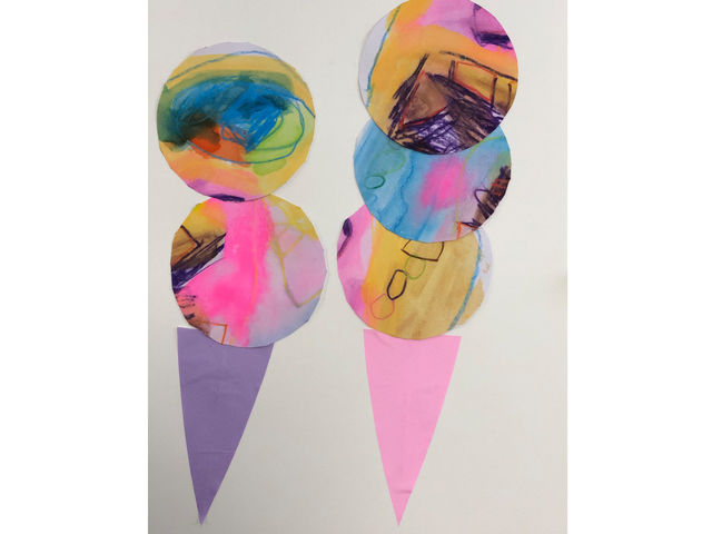 幼児の作品『大きなアイスクリーム』_絵画造形教室アトリエキッズ