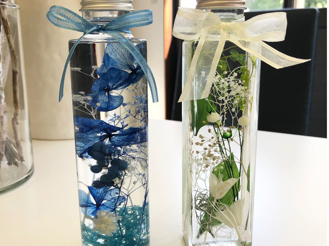 とっても素敵。゚
参加者さま。゚作品(150ml)角瓶。丸瓶_お稽古サロンs&mz里恩