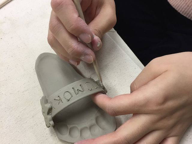 天使のサンダルWS_K's Clay Studio 陶芸体験