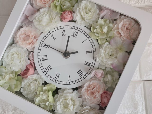 花時計レッスン贈り物にも最適です所要時間は1時間とっても簡単に作ることが可能です!_strawberry ribbon