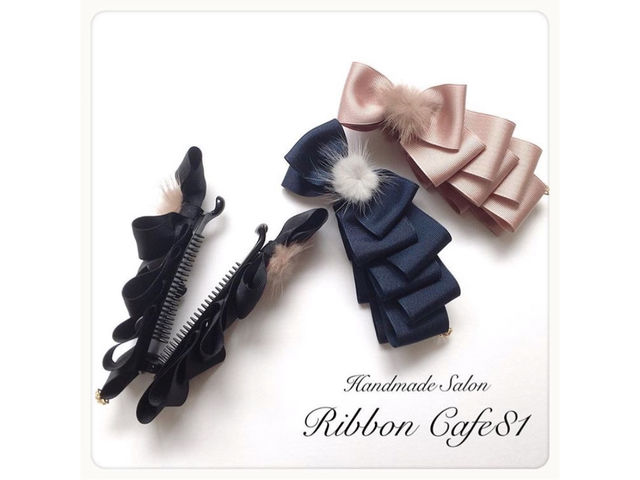 リボン作品
バナナクリップ_RIBBON cafe 81