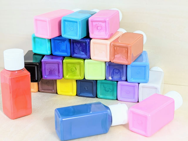 蛍光色や、パステルカラー、カメレオンカラーのアクリル絵の具_Tienda-SUMIN