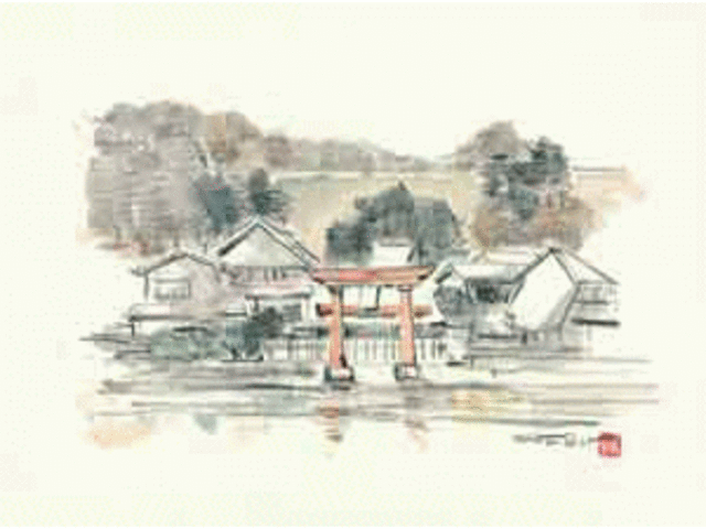 水彩画(藤井悟先生)_アート&クラフトDUO広島袋町店