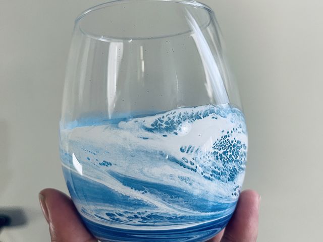 レジンで作る波のグラス_Kays Artistry