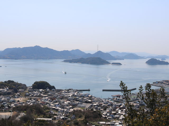 黒瀧山から忠海の街を一望_バンブーツアー