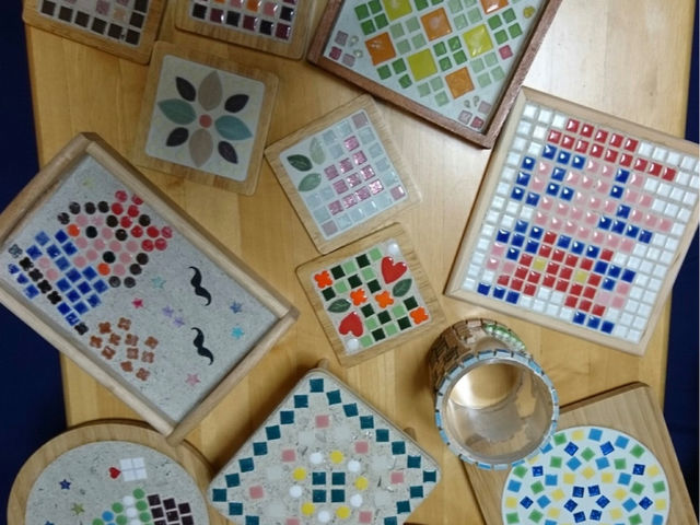 タイルクラフトでコースターや鍋敷き
初めての方の作品_タイル工房HYGGE