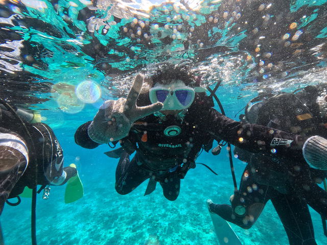 慶良間諸島で体験ダイビング!
呼吸練習もバッチシ!_真心ダイバーズ