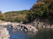 十川の柱状節理の写真2