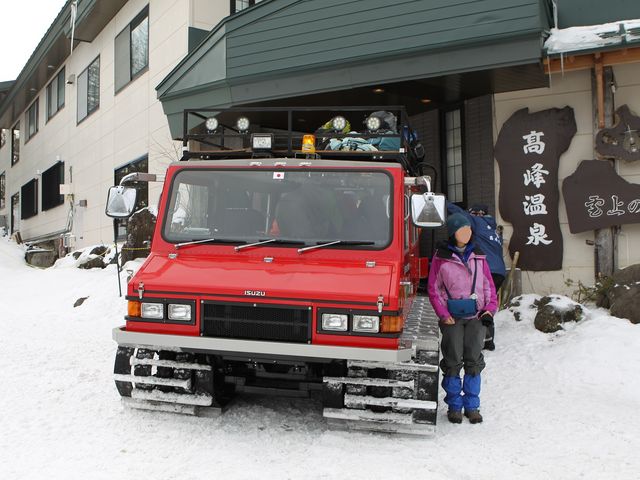 初めての雪上車乗車体験。感動!_高峰温泉