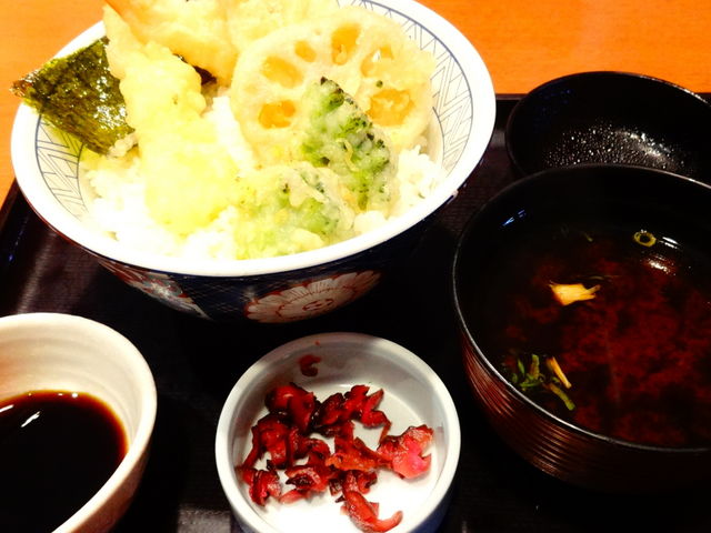 天丼 赤だし付き_和食さと 平野神社店