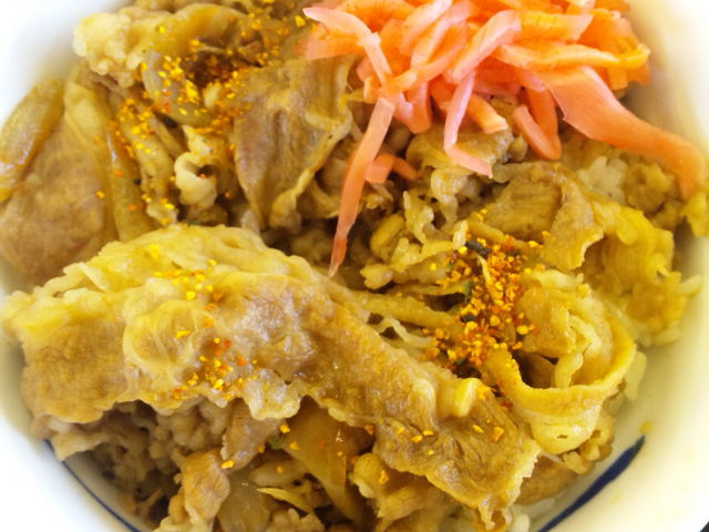 七味・紅ショウガ実装_松屋 清水南店